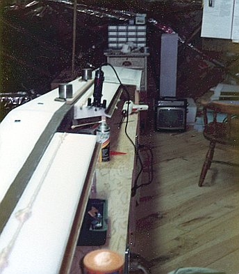 1982 Readying a wing core for fiberglass.