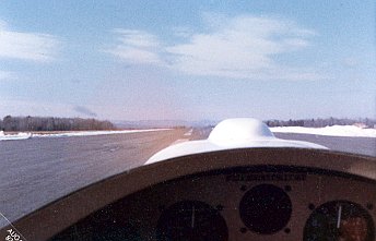 Runway view from the cockpit.